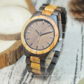 Custom your logo 45MM large dial wood japan quartz movement watch for men